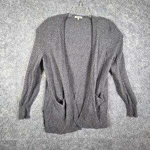 Madewell Cozy Walker Cardigan is a longline cardigan sweater Long Sleeve Gray Si